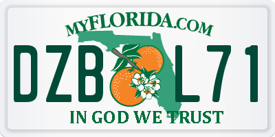 FL license plate DZBL71