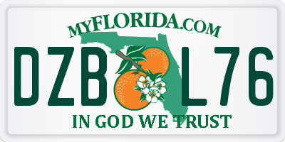 FL license plate DZBL76