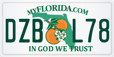 FL license plate DZBL78