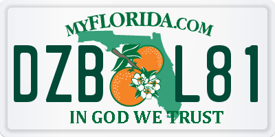 FL license plate DZBL81