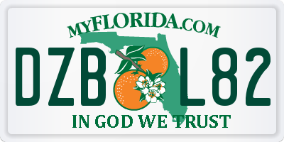 FL license plate DZBL82