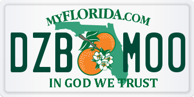 FL license plate DZBM00
