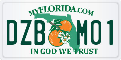 FL license plate DZBM01
