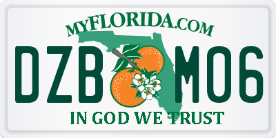 FL license plate DZBM06