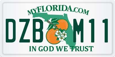 FL license plate DZBM11