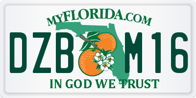 FL license plate DZBM16