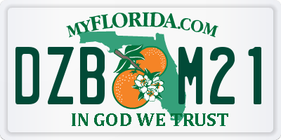FL license plate DZBM21