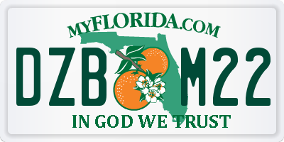 FL license plate DZBM22