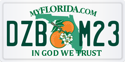 FL license plate DZBM23