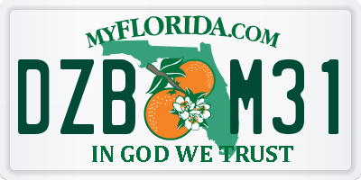 FL license plate DZBM31