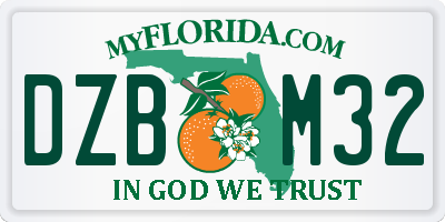 FL license plate DZBM32