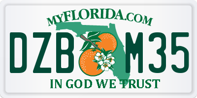 FL license plate DZBM35