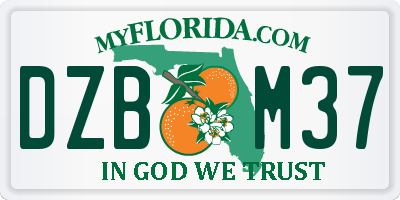 FL license plate DZBM37