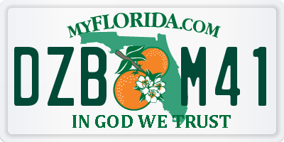FL license plate DZBM41