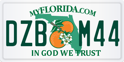 FL license plate DZBM44