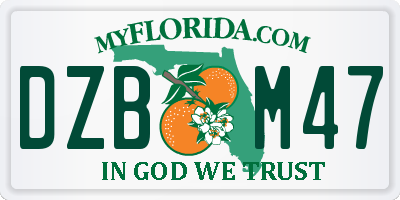 FL license plate DZBM47