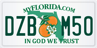 FL license plate DZBM50