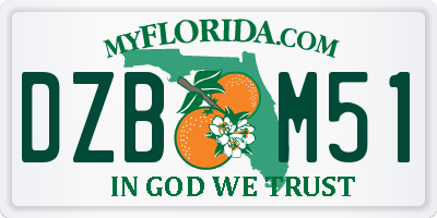 FL license plate DZBM51