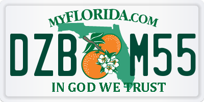 FL license plate DZBM55