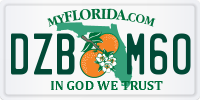 FL license plate DZBM60