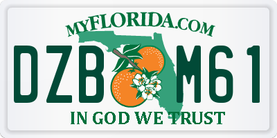 FL license plate DZBM61