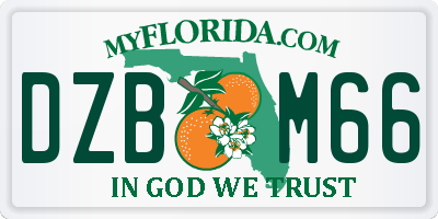 FL license plate DZBM66