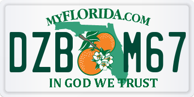 FL license plate DZBM67