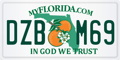FL license plate DZBM69