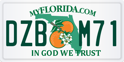 FL license plate DZBM71