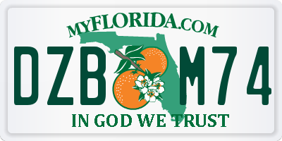 FL license plate DZBM74