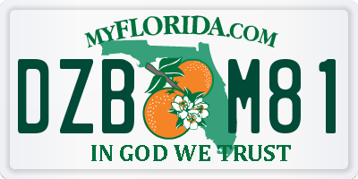 FL license plate DZBM81