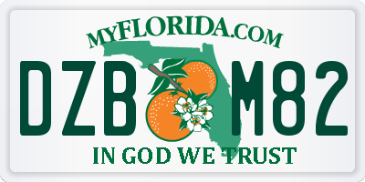 FL license plate DZBM82