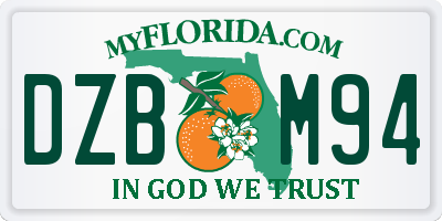 FL license plate DZBM94