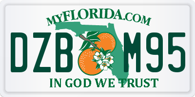 FL license plate DZBM95