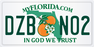 FL license plate DZBN02