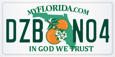 FL license plate DZBN04