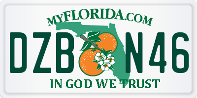 FL license plate DZBN46