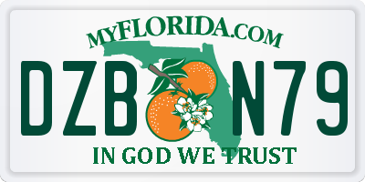 FL license plate DZBN79