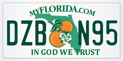 FL license plate DZBN95