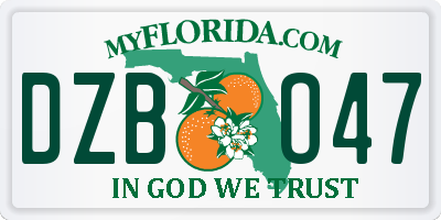 FL license plate DZBO47