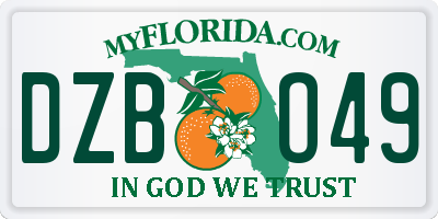 FL license plate DZBO49
