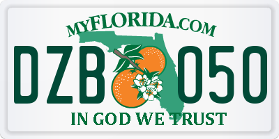 FL license plate DZBO50