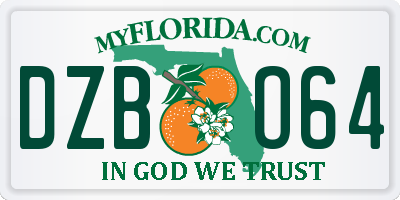 FL license plate DZBO64