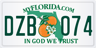 FL license plate DZBO74