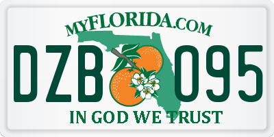 FL license plate DZBO95