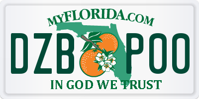 FL license plate DZBP00