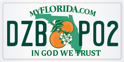 FL license plate DZBP02
