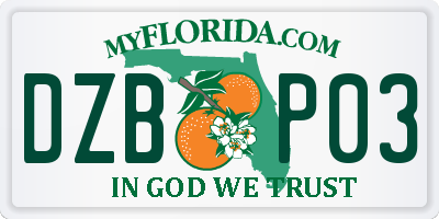 FL license plate DZBP03