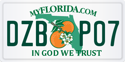 FL license plate DZBP07