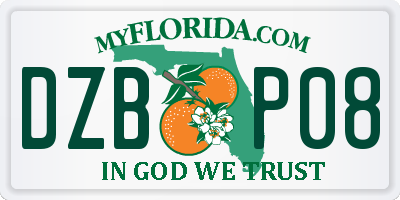 FL license plate DZBP08